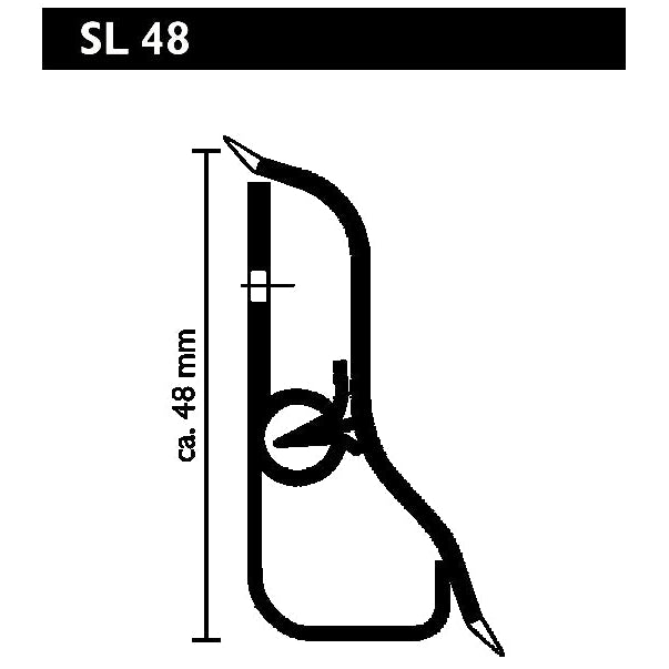 Döllken Dekorprofil DP 48, System 2-tlg. System SL48(Grundprof.separat bestellen) – 2941 racine