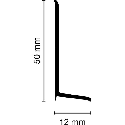 Döllken WLK 50 SK Weichsockelleiste 50/15 mm, selbstklebend, Remur – 2236 buche hell