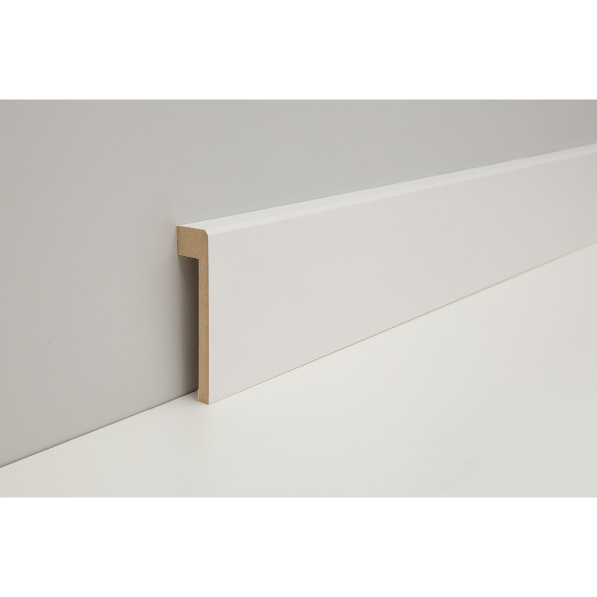 JOKA Fliesensockelabdeck-Leiste "FADL" MDF mit Folie ummantelt Weiß – F#922FADL 18x78mm WS10 Weiß