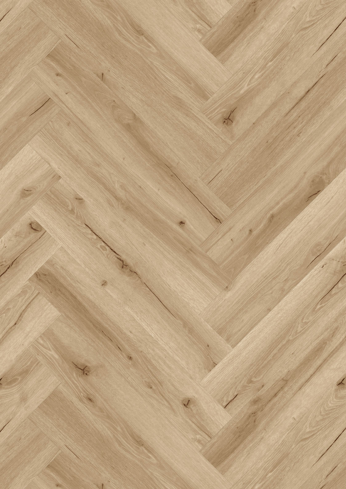 Designböden555 Wooden Styles Herringbone Click 7,0/0,55 mm m. IXPE – 702H Oak Cream EIR 15x75cm