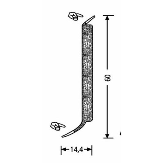 Hartschaumsockelleiste HSL60 JOKA LEISTENPROGRAMM – 8952 eiche salento