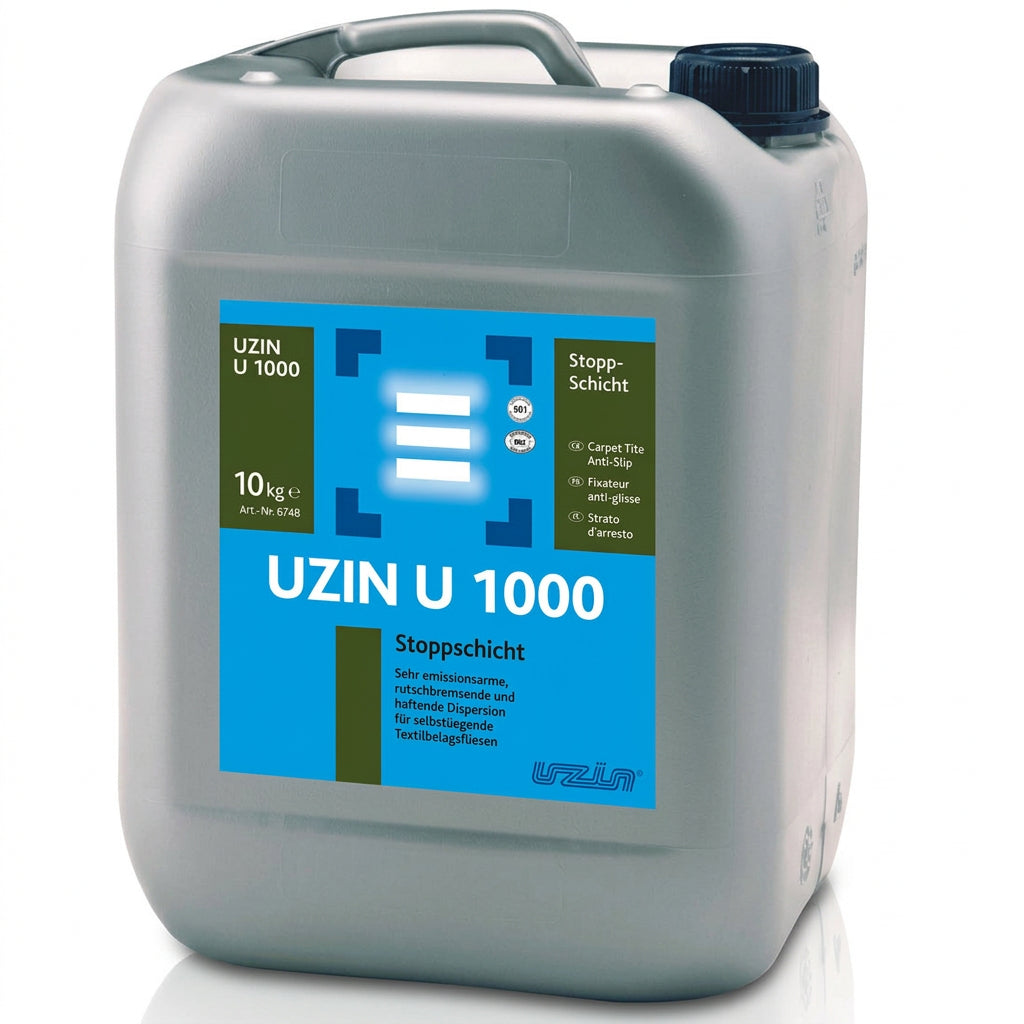 U 1000 Dispersions-Rutschbremse für selbstliegende Textilbelagsfliesen – Geb. a 10 Kg