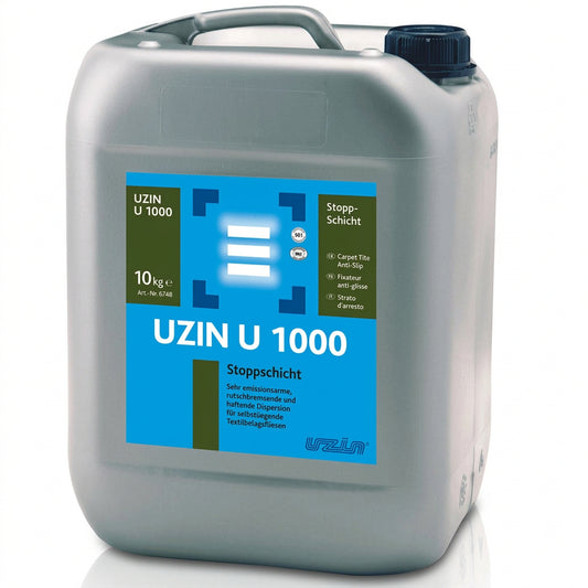 U 1000 Dispersions-Rutschbremse für selbstliegende Textilbelagsfliesen – Geb. a 10 Kg
