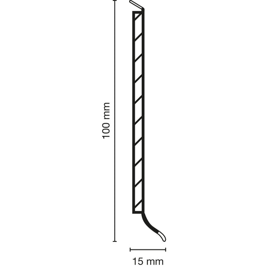 Döllken S 100 TOP Kernsockelleisten – 5012/1013 weiss